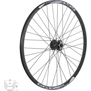 Zapletené kolo kolo přední FORCE BASIC DISC 622x19 HBM475-6d 36d 7740