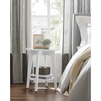 Noční stolek VASAGLE Olva  LET283T14 odkládací stolek bílý