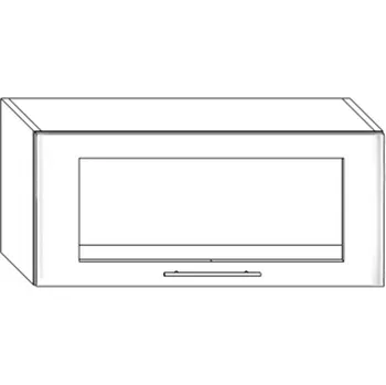 Kuchyňská skříňka Horní skříňka H80S/35,5 BRAVO 10 Dekor: Olše, Dekor skla: GREP