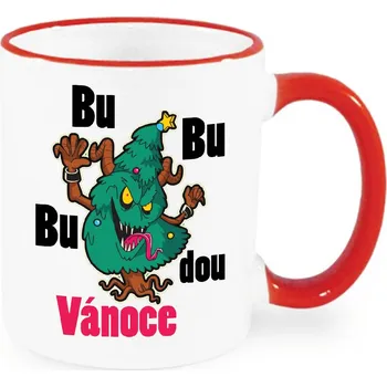 Vánoční hrnek - BuBuBudou Vánoce Barva: Červená