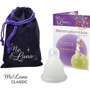 Menstruační kalíšek Menstruační kalíšek Me Luna Classic XL Shorty s očkem čirá (MELU112)