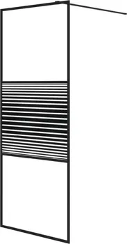 Sprchová zástěna walk-in 152145 80 x 195 cm čiré ESG sklo černá