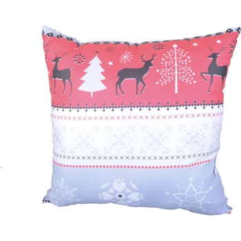 Dekorativní polštářek Aaryans Vánoční polštářek Zima - červený 40x40 cm