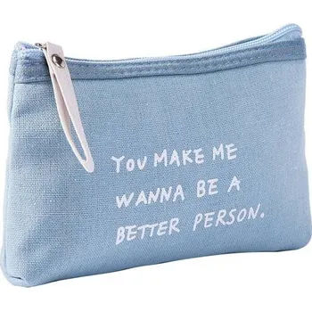 Kosmetická taška Barevná plátěná kosmetická taška - světle modrá