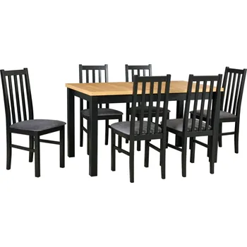 Jídelní set Jídelní set 6+1 Jindřich Vyberte Tkaninu:: Tkanina 28, Vyberte Moření:: Komplet bílé