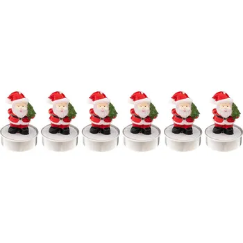 Svíčka Atmosphera Vánoční tealighty ve tvaru Mikuláše, 6 kusů