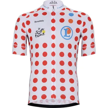 cyklistický dres BONAVELO Cyklistický dres s krátkým rukávem - TOUR DE FRANCE 2025 - bílá/červená M