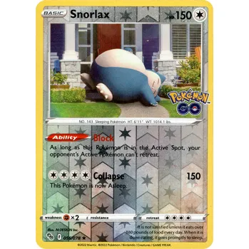 Sběratelská karetní hra Pokémon karta Snorlax 055/078 Reverse Holo - Pokémon Go
