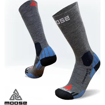 Pánské ponožky COMPRESS ICE merino kompresní ponožky Moose