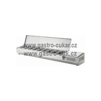 Chladící nástavba s nerez zákrytem ASBER GVL - pro GN 1/4, pro 6x GN 1/4 - 150, 1492mm