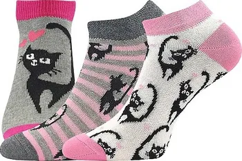 Dámské ponožky BOMA Piki 73 kočky 3 páry