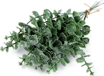 Umělá květina Stoklasa Umělý eukalyptus s glitry 33 cm zelený