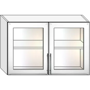 Kuchyňská skříňka Horní skříňka H90S BRAVO 10 Dekor: Olše, Dekor skla: GREP