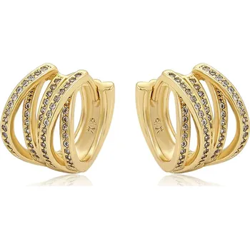 Náušnice B-TOP Jemné pozlacené překřížené náušnice Lenny