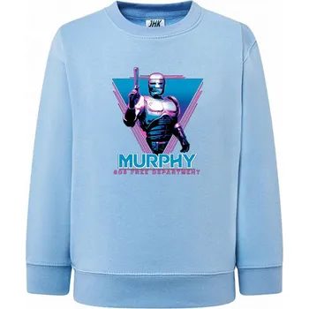 Chlapecká mikina detska_klasicka_levna_mikina_murphy Barva: Sky blue - nebesky modrá, Dětská bavlněná trička JHK: L