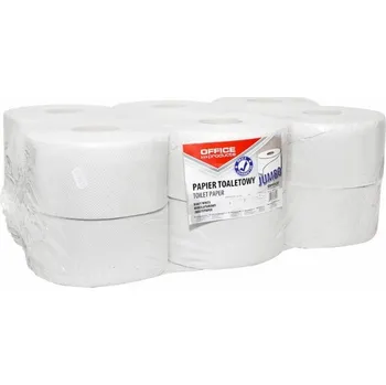 Toaletní papíry Kancelářské produkty KANCELÁŘSKÉ PRODUKTY Jumbo recyklovaný toaletní papír, 1-vrstvý, 120 m, 12 ks., bílý