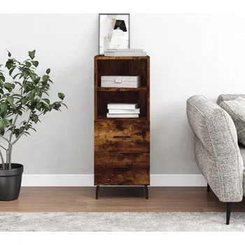 Příborník do zásuvky vidaXL Příborník 34,5 x 34 x 90 cm kompozitní dřevo [828684] Barva: kouřový dub