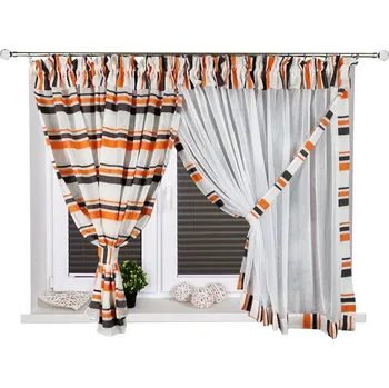 Záclona Hotová kusová záclona Elizabet oranžová 150cm x 400cm