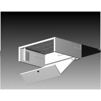 modulární přístroj a rozvaděč Rack Typ - 502-3U/500 plechové dveře, šedý