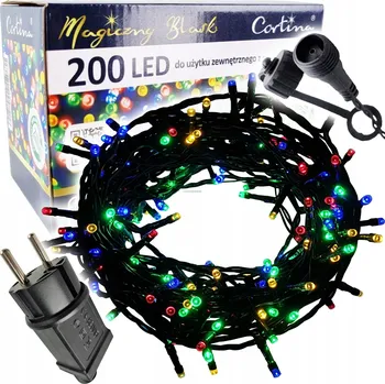 Vánoční dekorace Cortina Vánoční osvětlení světýlka řetěz 200LED venkovní barevné