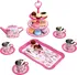 BINO Scarlett dětský čajový set a stojan s cukrovím růžový 35 ks