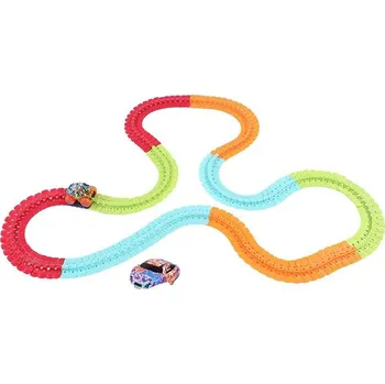 autodráha Bavytoy Barevná dráha svítící s rotujícím autíčkem 188 ks