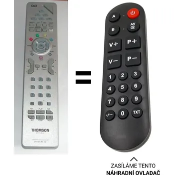 Dálkový ovladač Thomson RCS615TCLM1, RCT615TCLM1 náhradní dálkový ovladač pro seniory