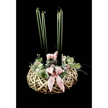 Svícen Kyticky.cz Adventní svícen košíček