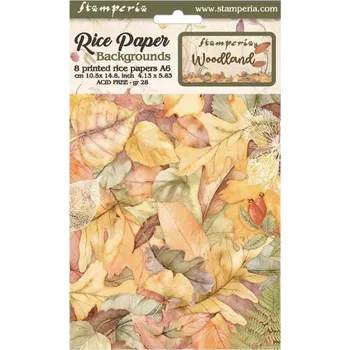 Umělecký papír Stamperia Sada rýžových papírů A6 Příroda (8ks)