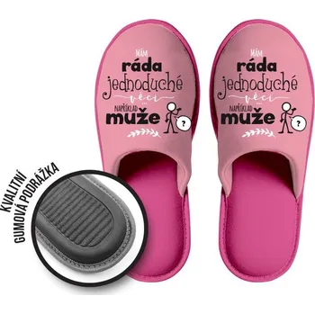Žertovný předmět Nekupto Papučárna - Papuče Mám ráda jednoduché věci NOP