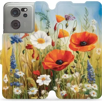 Pouzdro na mobilní telefon Flipové pouzdro Mobiwear - Xiaomi 13T / 13T Pro - VP43S Letní louka (Knížkové flip pouzdro, obal, kryt na mobil Xiaomi 13T / 13T Pro - VP43S Letní louka, materiál Umělá kůže + TPU - ochrana 360°, stojánek, silikonová vanička, magnetické zavírání)