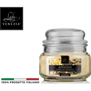 Aroma difuzér Lady VENEZIA Svíčka ve skle 40h ARMONIA VANIGLIA