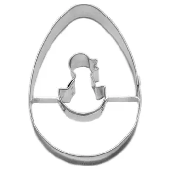 Velikonoční dekorace Vykrajovačka vajíčko/kuře ve skořápce 35x55mm CZ