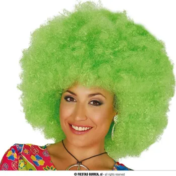Karnevalová paruka Guirca Zelená afro paruka