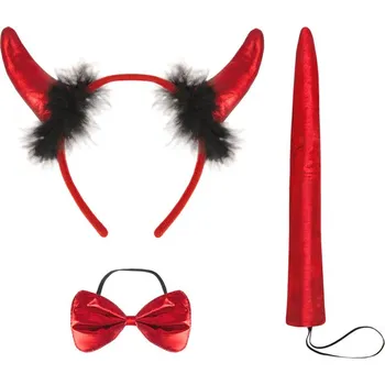 Karnevalový doplněk Party Pal Sada čertice červená