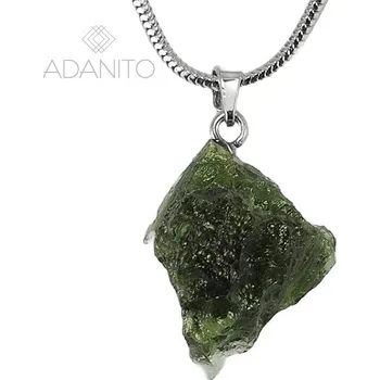 Náhrdelník Stříbrný náhrdelník s vltavínem