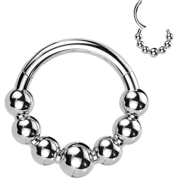 Piercing Šperky4U Segment kruh - helix / cartilage / tragus / septum piercing TITAN - TIT1307-1210