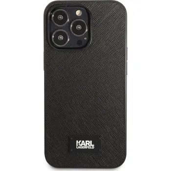 Karl Lagerfeld Saffiano Plaque kryt pro iPhone 13 Pro Max černý