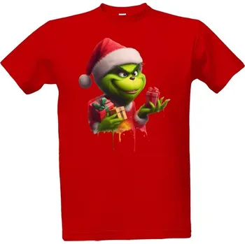 Pánská móda T-shock Tričko s potiskem Grinch drží dárky pánské