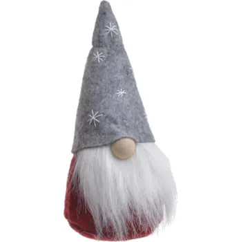 Vánoční dekorace Ex Herbis AHDL Figurka Vánoční skřítek textil 14 cm šedý