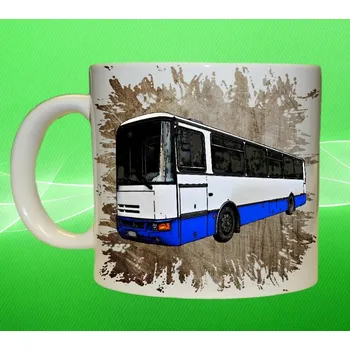 hrnek s autobusem KAROSA hnědý 75 ml