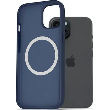 Pouzdro na mobilní telefon AlzaGuard Silicone Case Compatible with Magsafe pro iPhone 15 modrý