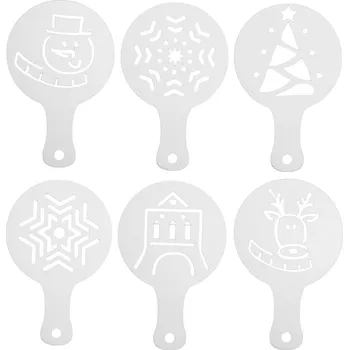 Orion 153031 zdobicí šablony na kávu 6 ks Vánoce