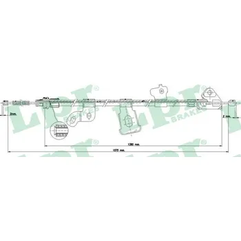 Lanko parkovací brzdy Lanovod parkovací brzdy LPR C0890B