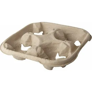 Jednorázové nádobí Papstar Papírový podnos na 4kelímky 110ks