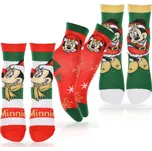 Dívčí ponožky s vánočním motivem DISNEY MINNIE pack 1 Velikost: 23-26