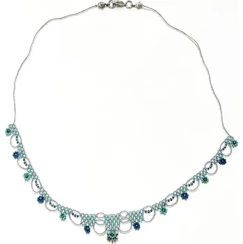 Náhrdelník Náhrdelník z malých korálků bledě modrý - Design link 0002023