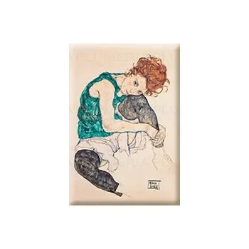 Dekorativní magnet Plumeria Plu - Magnetka Egon Schiele, Seated Women - 8 x 5,5 cm