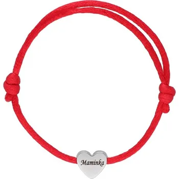 Náramek Doria Náramek MAMINKA na červené šňůrce se srdcem N411