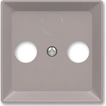 vypínač a zásuvka ABB - Zoni, kryt zásuvky televizní, rozhlasové (a satelitní), greige